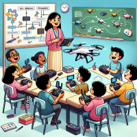 Task: Create a task for one lesson on piloting drones for children 11 years old, lasting an hour and a half. Role: Teacher  Input data: Children's age, drone language, lesson duration. Output: A detailed assignment for the lesson.  Prompt: 